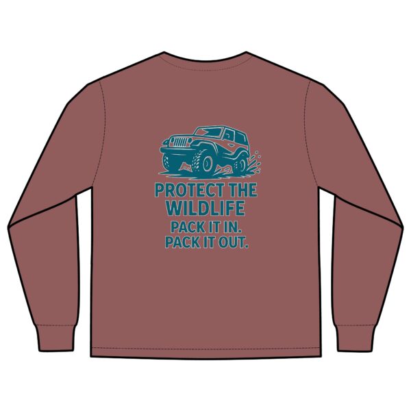 Unisex Long Sleeve Pocket T-Shirt - Protect Wildlife Graphic Tee, Eco-Friendly Apparel, Gift for Nature Lovers, Casual Wear, Adventure Shirt - Image 4