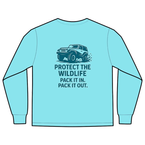 Unisex Long Sleeve Pocket T-Shirt - Protect Wildlife Graphic Tee, Eco-Friendly Apparel, Gift for Nature Lovers, Casual Wear, Adventure Shirt