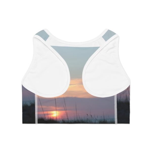 Sunset Serenity Sports Bra - Ideal for Active Beach Lovers - Image 2