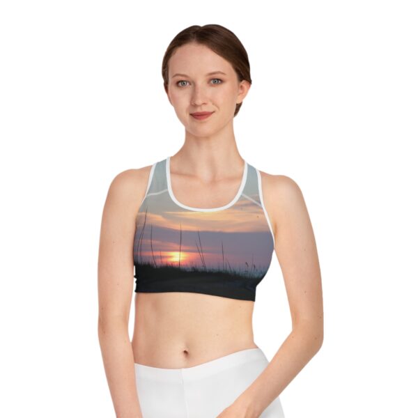 Sunset Serenity Sports Bra - Ideal for Active Beach Lovers - Image 3
