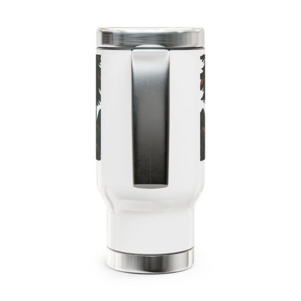Adventure-Themed Stainless Steel Travel Mug with Handle - 14oz Jeep Design - Image 3