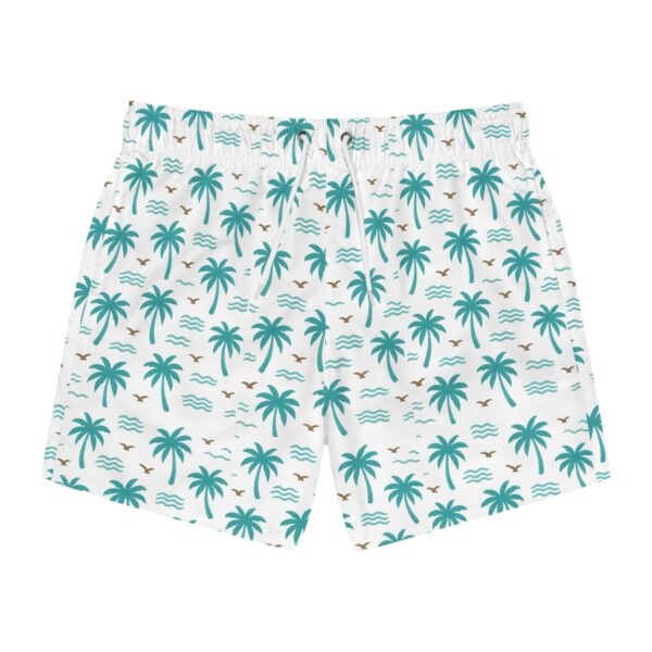 Tropical Palm Tree Swim Trunks - Summer Beach Shorts for Men
