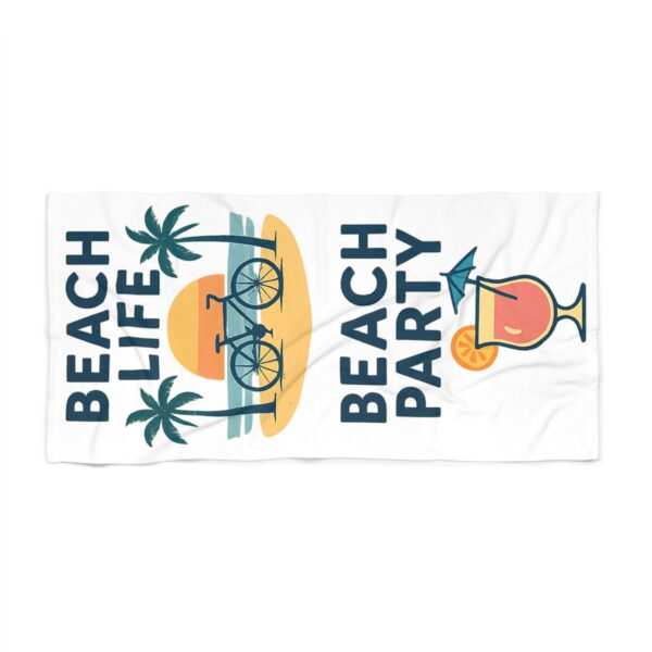 Beach Life Party Towel - Tropical Summer Vibe for Fun Beach Days