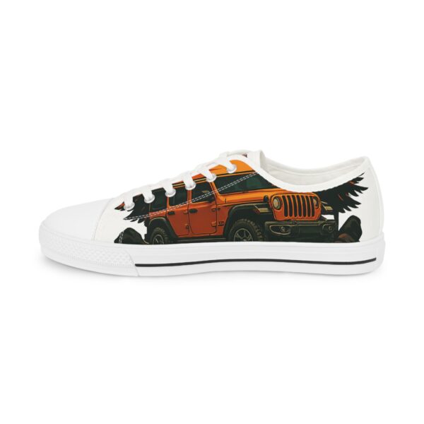 Men's Low Top Sneakers - Vintage Jeep Design for Outdoor Enthusiasts - Image 4