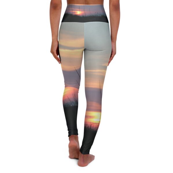 Serene Sunset High Waisted Yoga Leggings for Fitness and Relaxation - Image 2