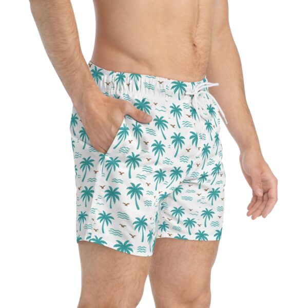 Tropical Palm Tree Swim Trunks - Summer Beach Shorts for Men - Image 4
