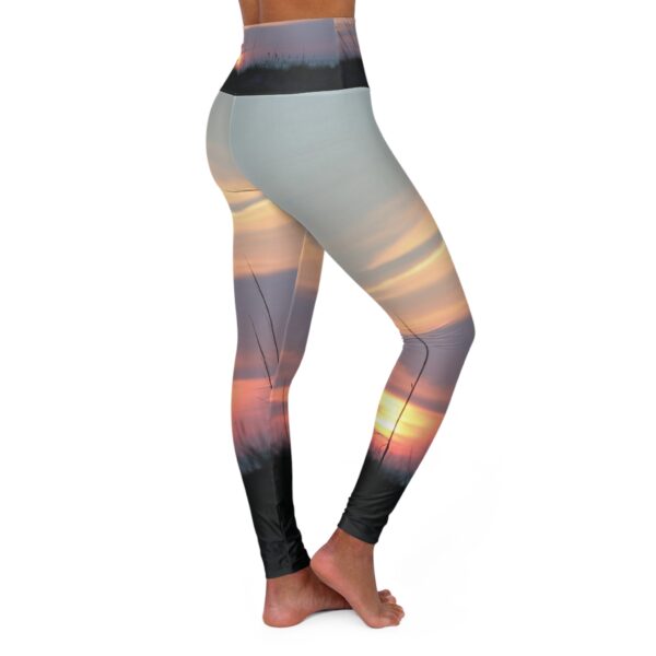 Serene Sunset High Waisted Yoga Leggings for Fitness and Relaxation - Image 4