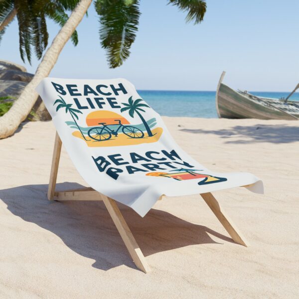 Beach Life Party Towel - Tropical Summer Vibe for Fun Beach Days - Image 2