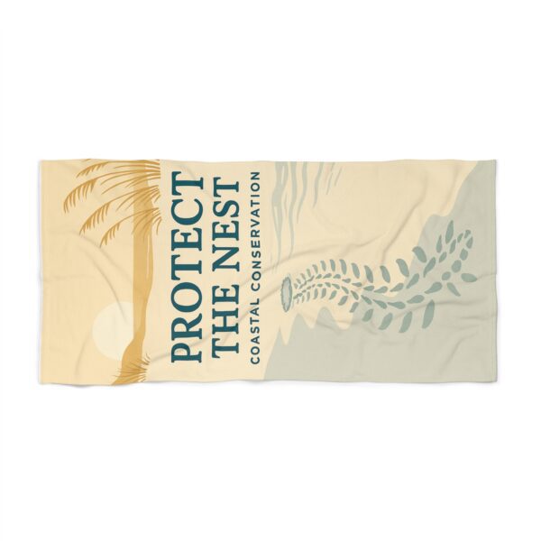 Eco-Friendly Beach Towel for Coastal Conservation, Summer Towel, Protect the Nest Beach Gear, Beach Lovers Gift, Outdoor Fun Accessories